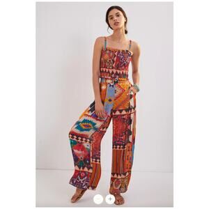 Anthropologie outfit set Lively Abstract Pant Set Ranna Gill SZ XS